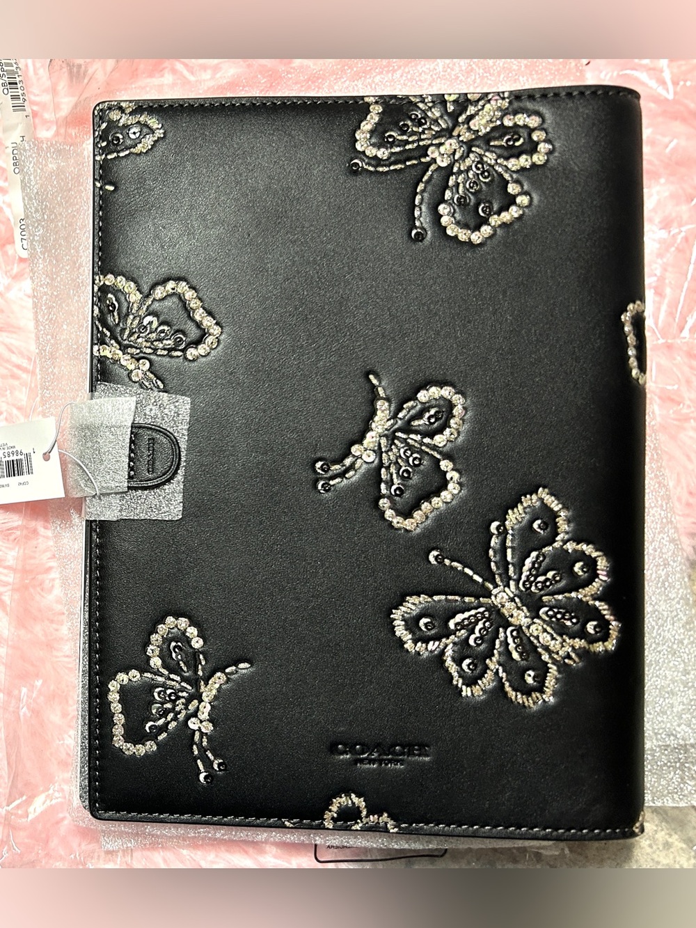 Coach Butterfly Print Notebook/Black - Picture 3 of 3